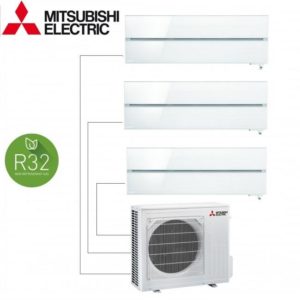 Мульти сплит система Mitsubishi Electric на 3 комнаты | Premium Белый